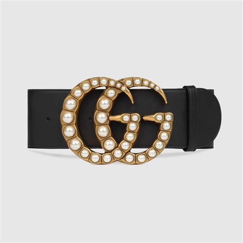 gucci belt women pearls|black gucci belt double g.